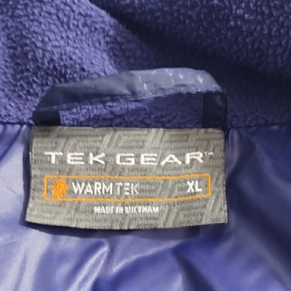 Tek Gear Purple Quilted Puffer Jacket with Chevron Pattern - Picture 6 of 14